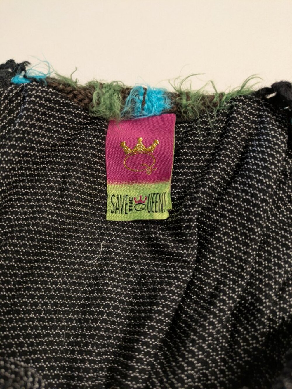 Save the Queen Mesh Print Cowl Neck Top sz Small | Italian Whimsigoth Fairy - Picture 5 of 10